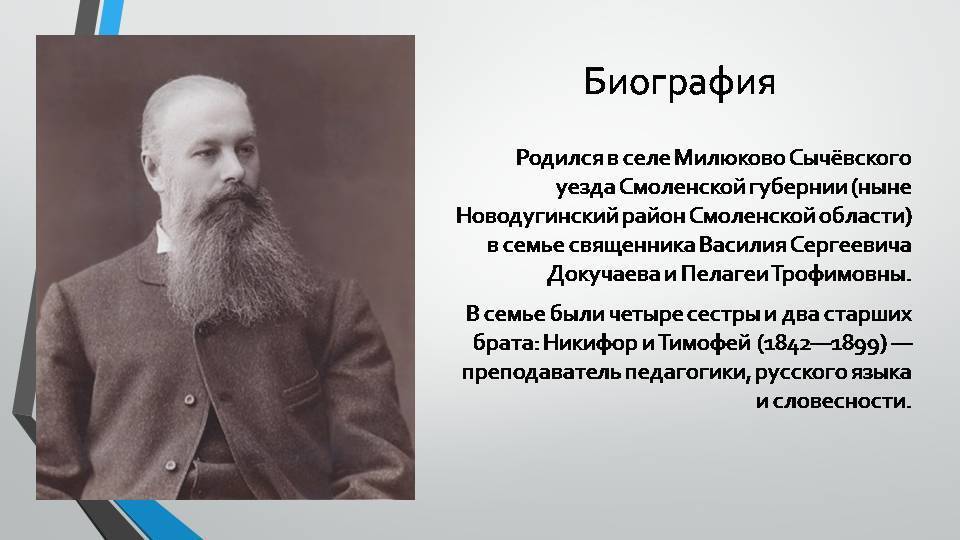 Биография Василия Докучаева
