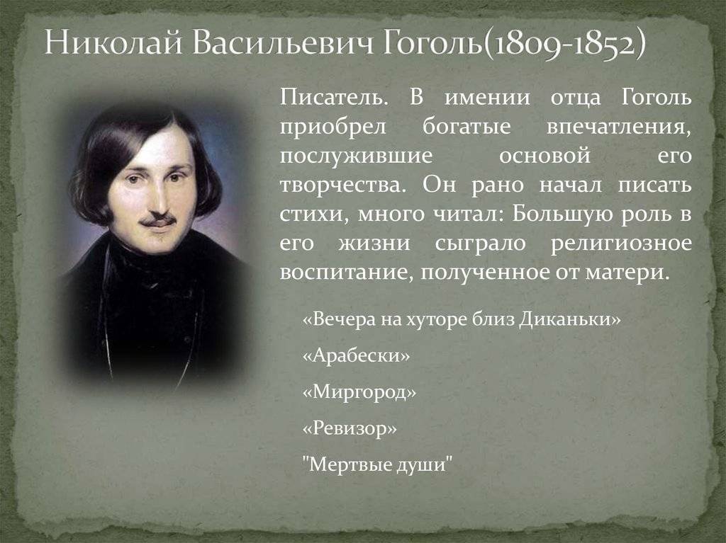 Гоголь человек и писатель. Жизнь Гоголя 1835-1842.