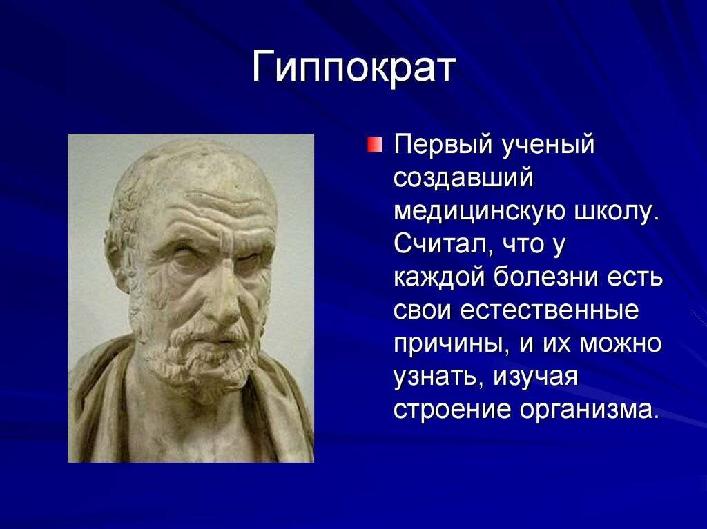Гиппократ - исторические личности в медицине