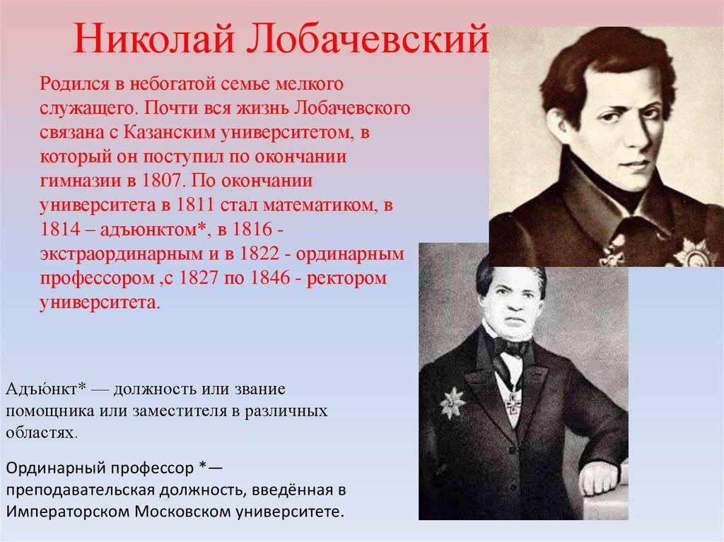 Лобачевский: краткая биография и его открытия