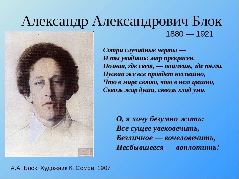 Стихотворение блока 20 века. Блок а.а. "стихотворения".