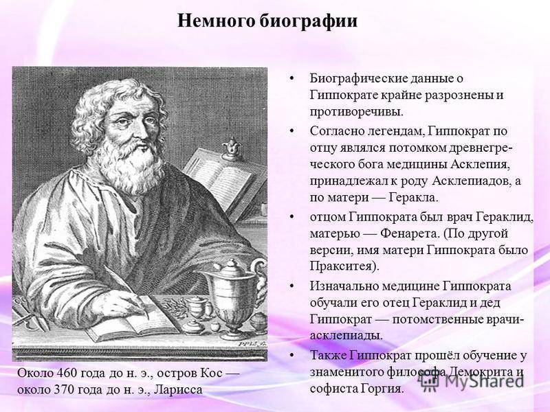 Гиппократ - исторические личности в медицине