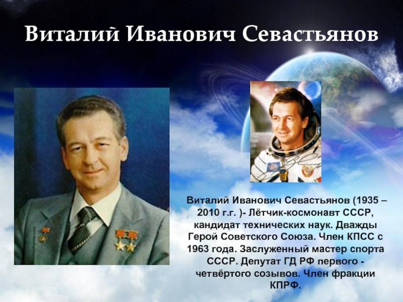 Список космонавтов ссср и россии в хронологическом порядке