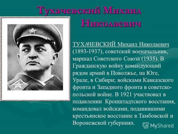 Тухачевский михаил николаевич — краткая биография маршала