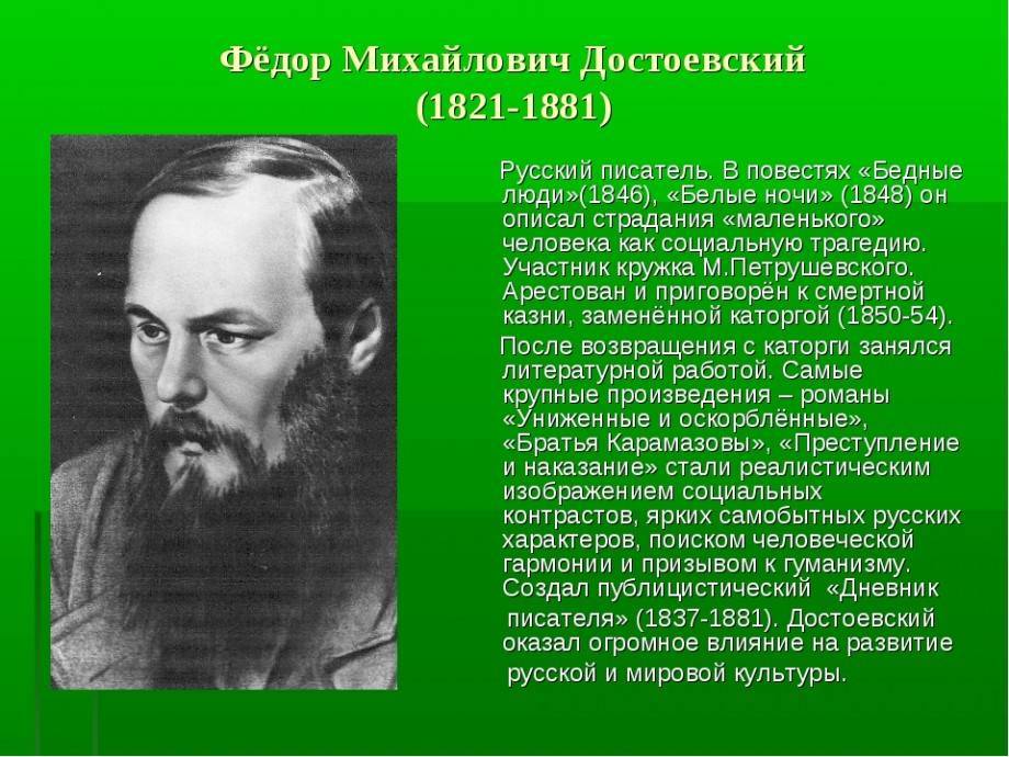 Федор достоевский - биография, семья, фото
