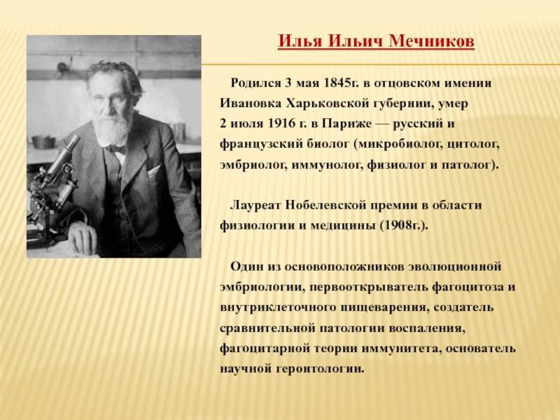 Илья мечников — биография. факты. личная жизнь