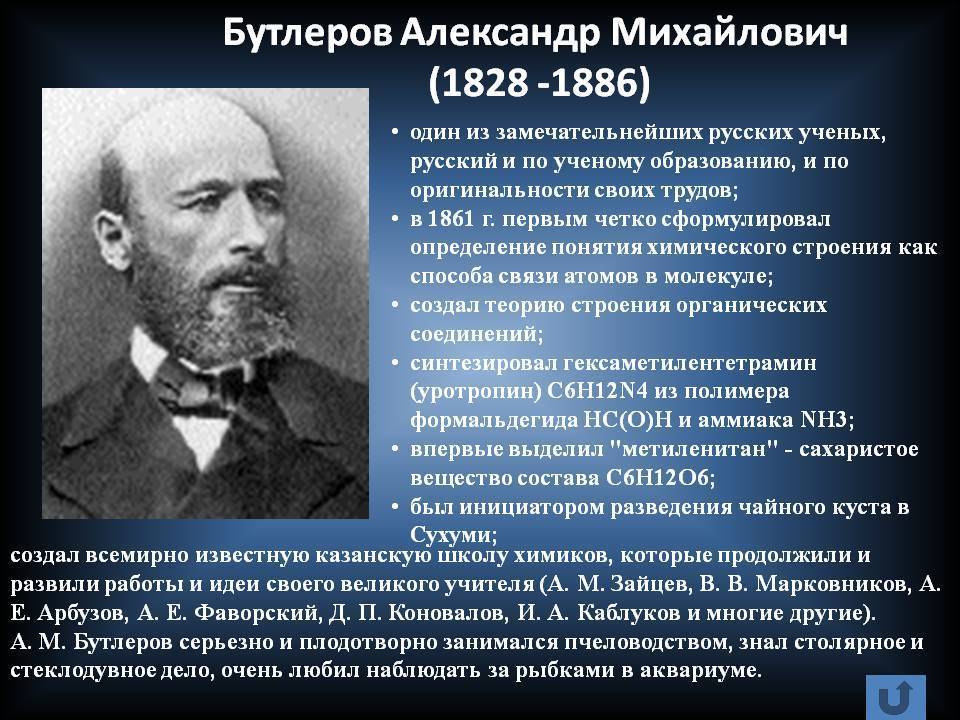 Вклад химии. Русские учёные Александр Михайлович Бутлеров. Александр Михайлович Бутлеров русский Химик. Бутлеров Химик достижения. 1861 Бутлеров синтезировал.