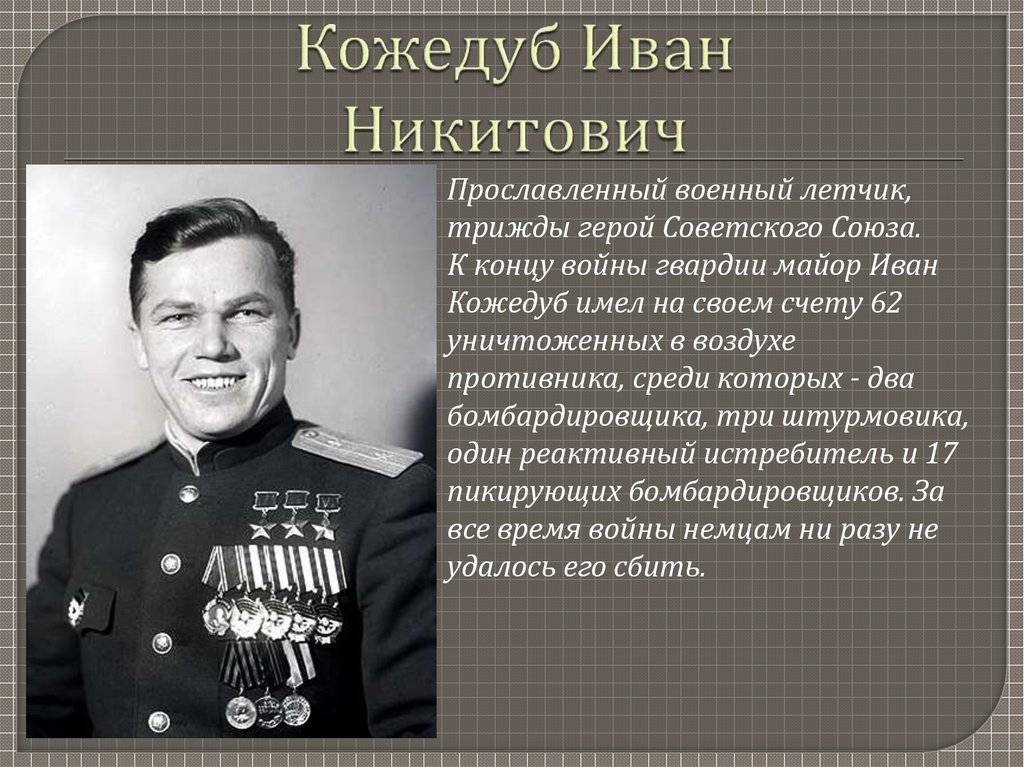 Иван никитович кожедуб трижды герой советского союза