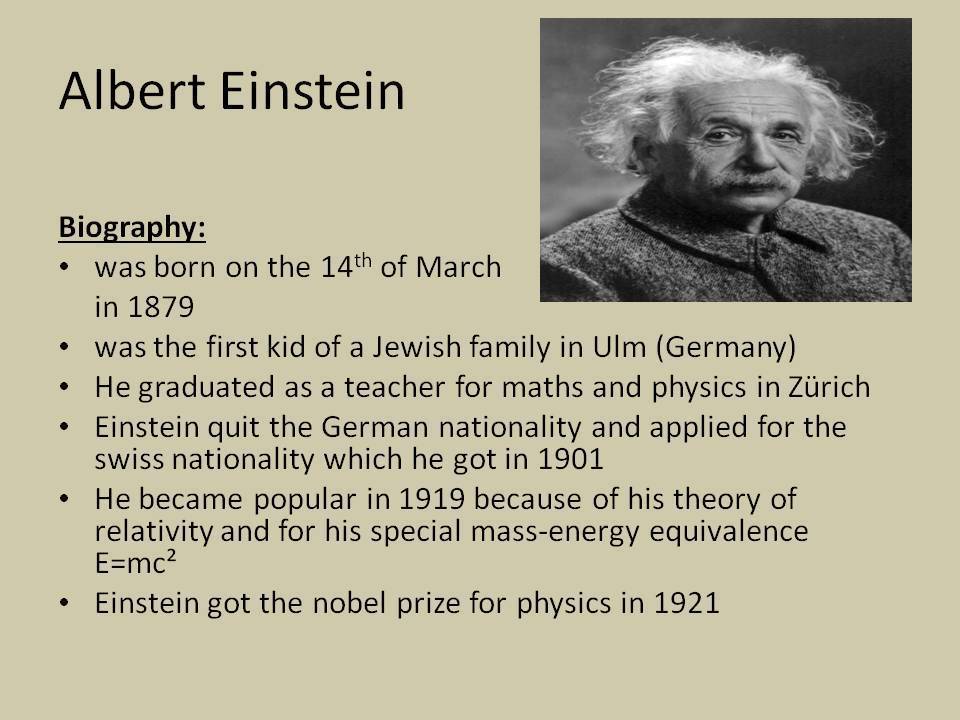 Краткая биография альберта эйнштейна. фото и интересные факты
